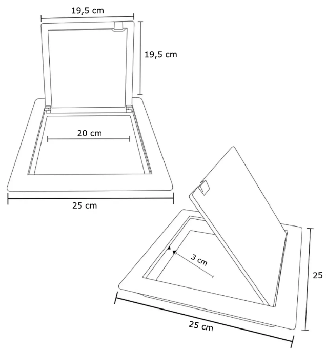 Tapa Registro 20X20cm En pvc - Aqua center