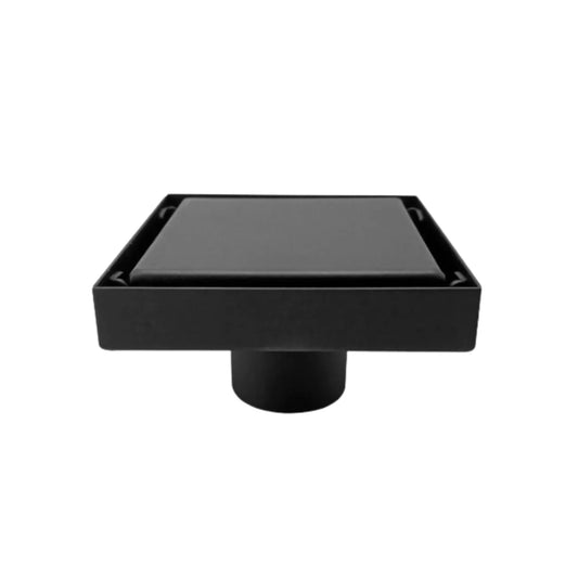 Desagüe al Piso Invisible 10x10 Negro – Elegancia que se Oculta - Aqua center