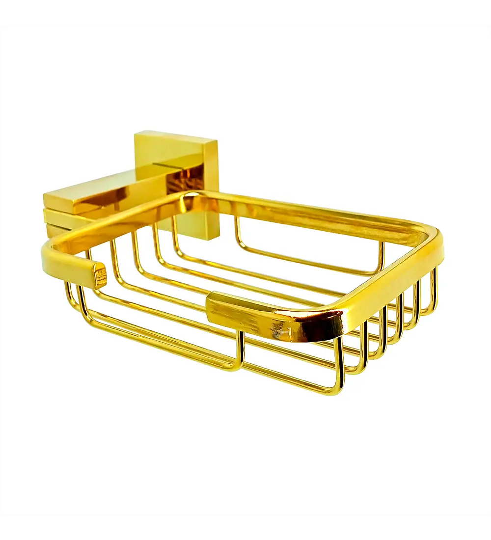 Set X 4 Piezas Accesorios Baño Dorado Lujo - Aqua center 