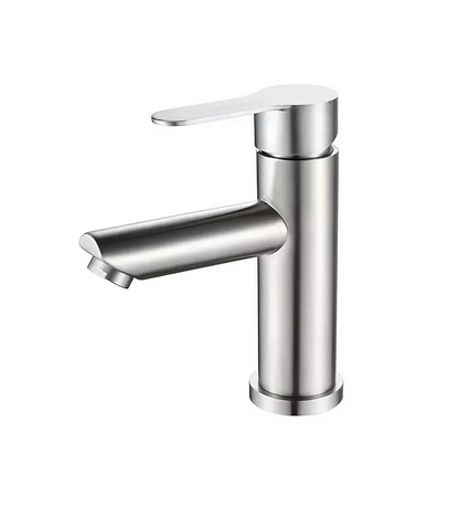 Monocontrol Mezclador Lavamanos Poste Bajo En Acero Inoxidable 304 - Aqua center 