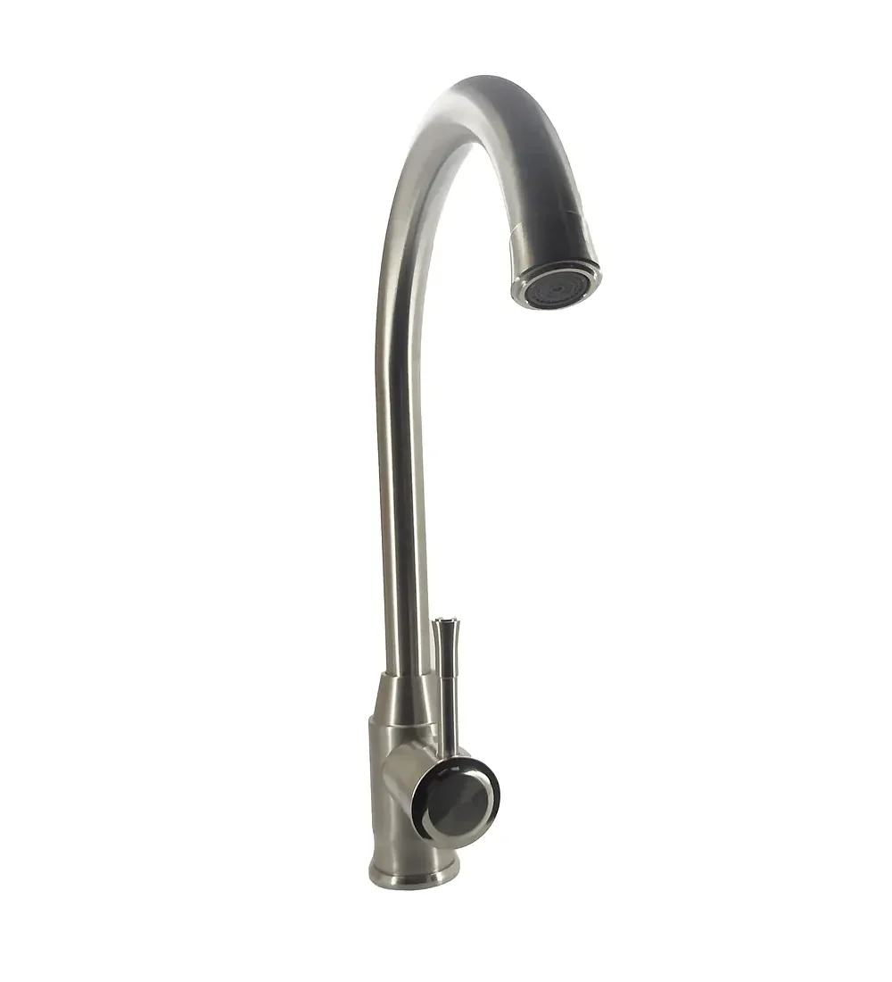 Griferia Lavaplatos Mezclador Satinada Acero Inoxidable 304 - Aqua center 