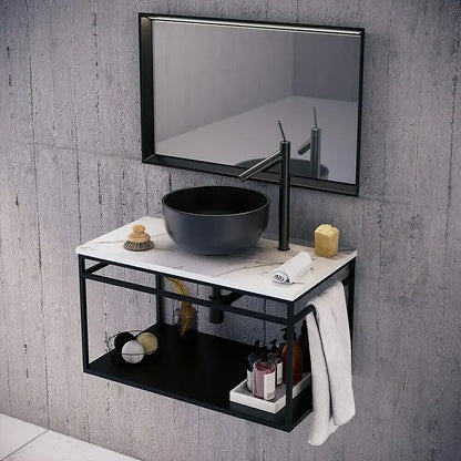 Mueble de Baño con Lavabo y Estructura Metálica – Diseño Minimalista Premium