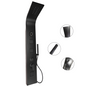 Torre Ducha Para Baño Con Luz Led Y Bluetooth Negra