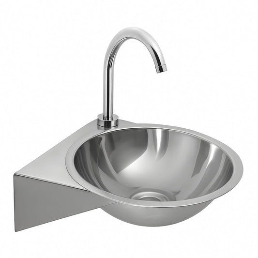 Lavamanos Plataforma Acero Inoxidable 32x34 cm Pared - Aqua center 