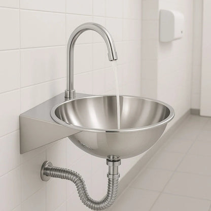 Lavamanos Plataforma Acero Inoxidable 30x32 cm Pared - Aqua center 