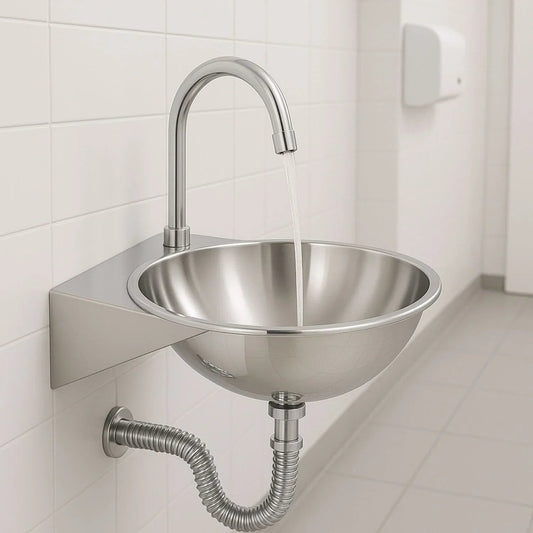 Lavamanos Plataforma Acero Inoxidable 30x32 cm Pared - Aqua center 