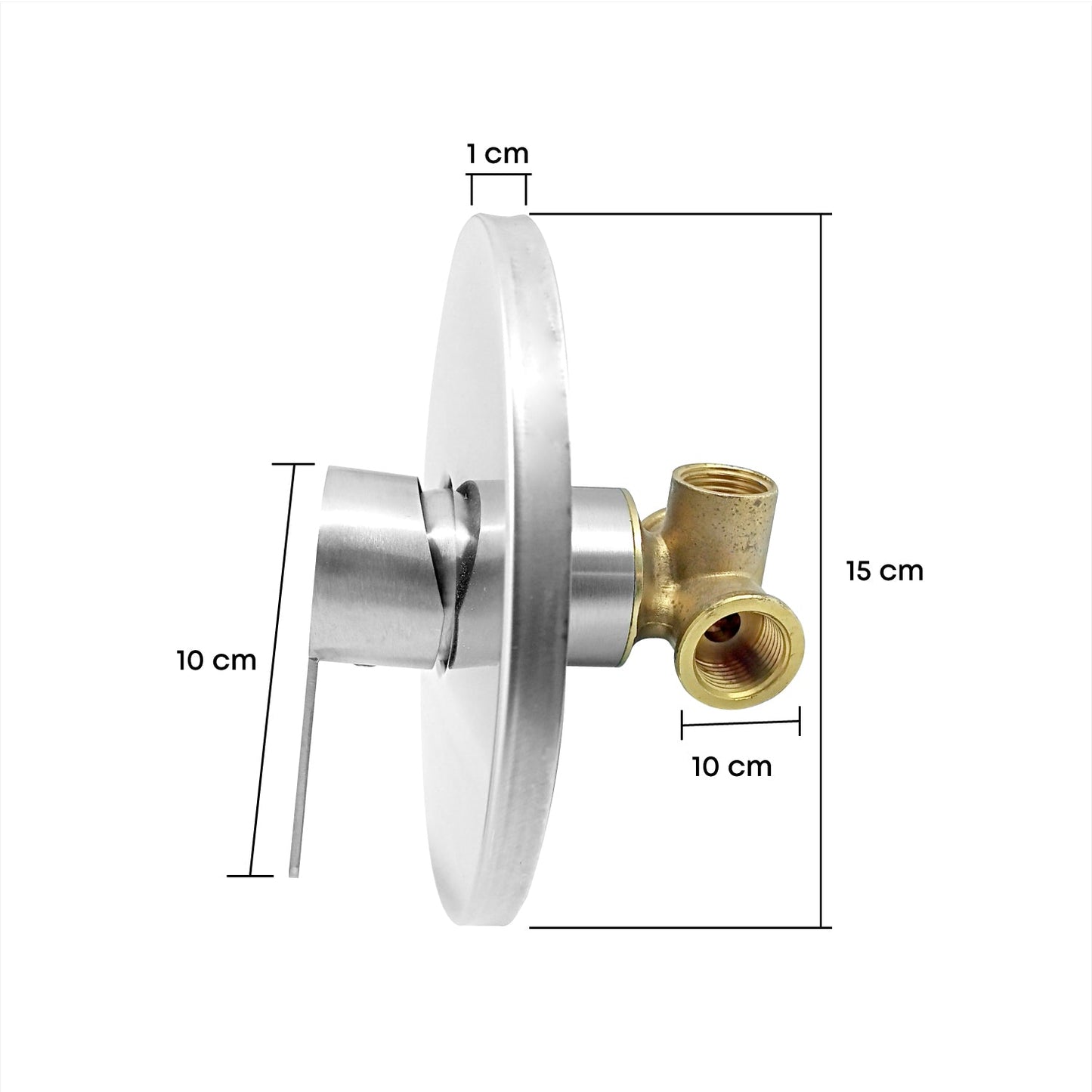 Mesclador de ducha mate en acero inox