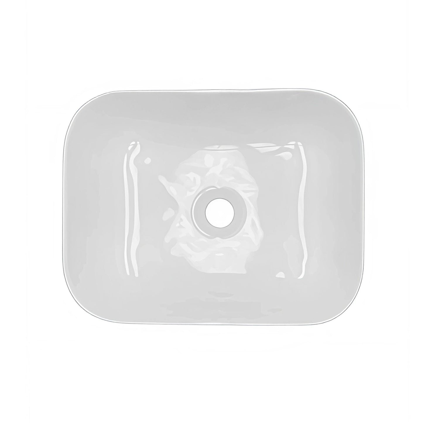 Lavamanos Cerámica Sobreponer Semi Rectangular 40x30x14