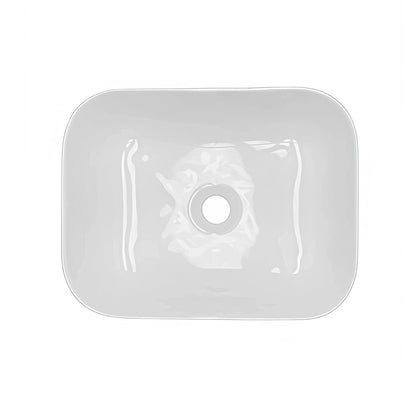 Lavamanos Cerámica Sobreponer Semi Rectangular 40x30x14
