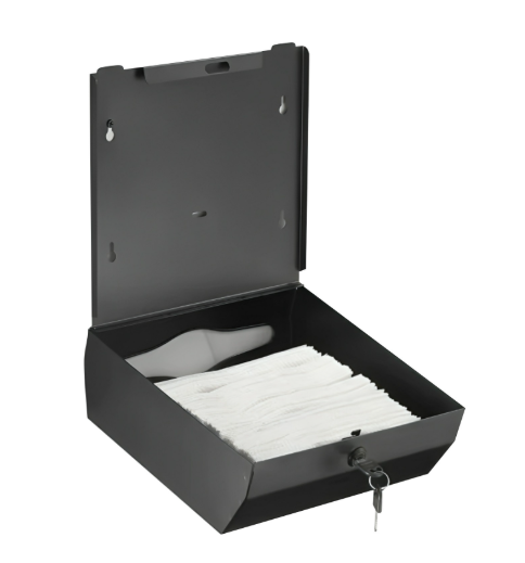 Dispensador de Papel en Acero Inoxidable Negro Mate