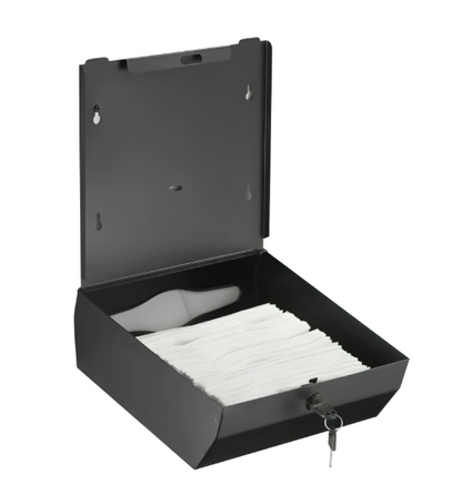 Dispensador de Papel en Acero Inoxidable Negro Mate