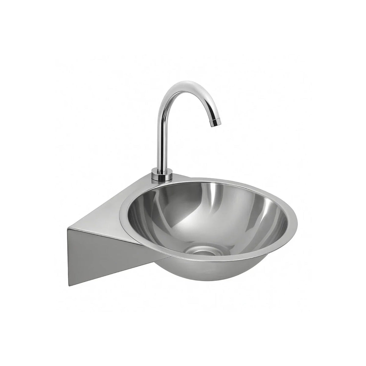 Lavamanos Plataforma Acero Inoxidable 40x42cm Pared - Aqua center 