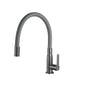 Grifo Monomando para Cocina Flexible en Silicona Gris y Cuerpo Metálico - Aqua center 