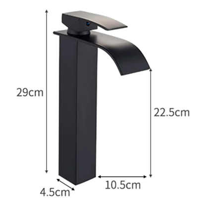 Grifería Cascada Negro Mate: Sofisticación Monocromática para Proyectos de Diseño