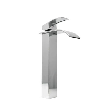 Grifo lavamanos monocontrol cascada alto acero 304 - Aqua center 